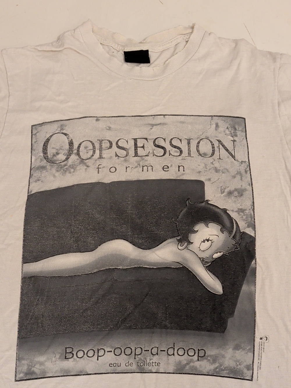 1995 Vintage Oopsession Betty Boop Tee Monochrome T Shirt Nude Betty oop a doop